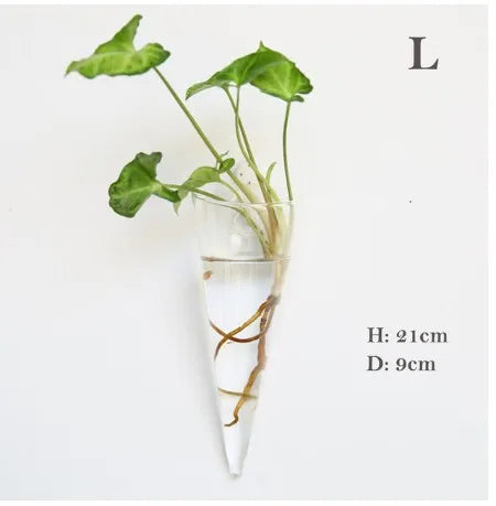 Wall Hanging Glass Terrarium — Borosilicate Hydroponic Vase
