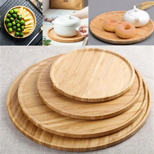Set of wooden trays in various sizes on a neutral background