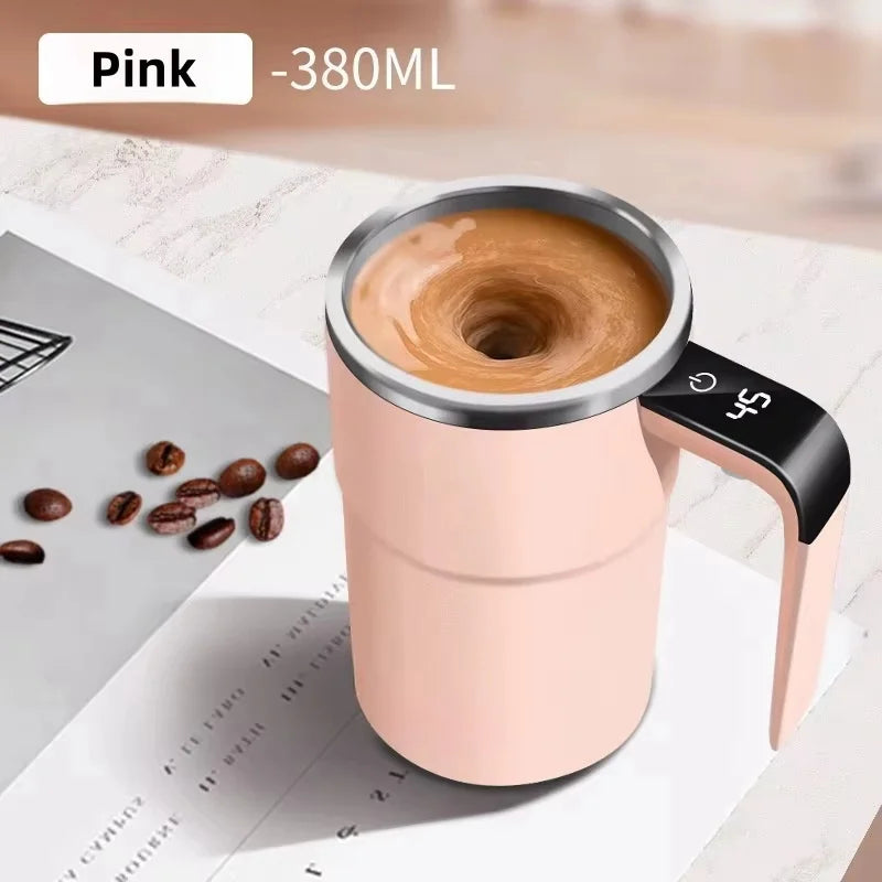 USB‑C Self‑Stirring Mug with Temperature Display — 380 ml
