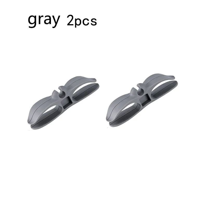 Two gray clips on a white background with text 'gray 2pcs'.