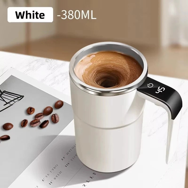 USB‑C Self‑Stirring Mug with Temperature Display — 380 ml