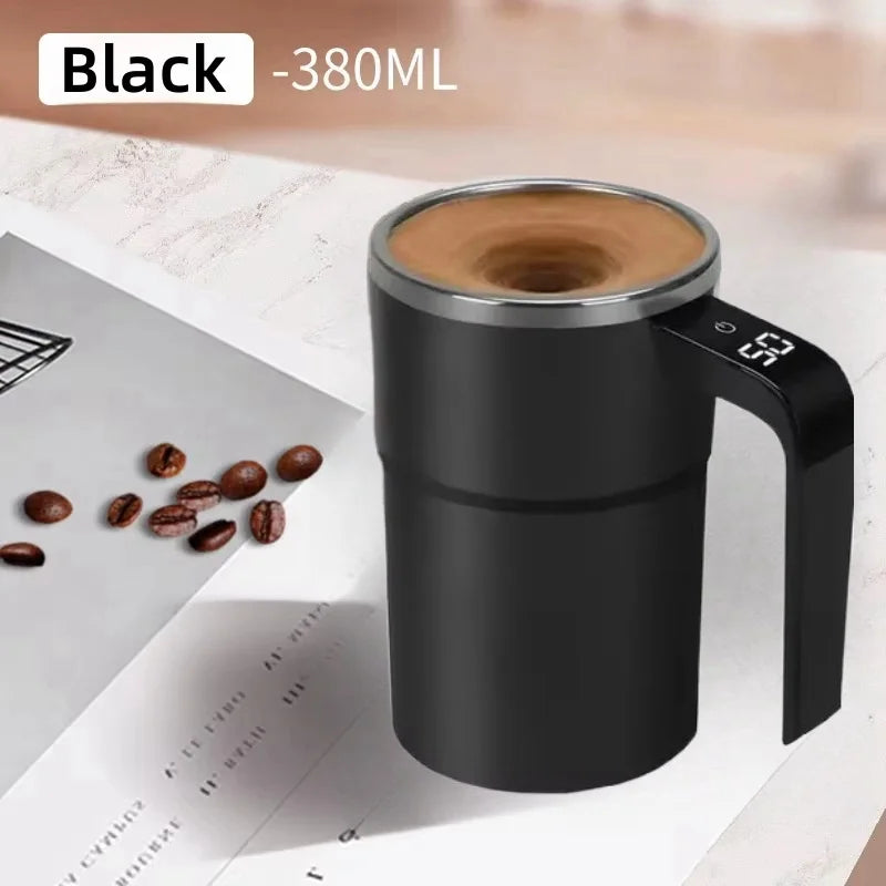 USB‑C Self‑Stirring Mug with Temperature Display — 380 ml